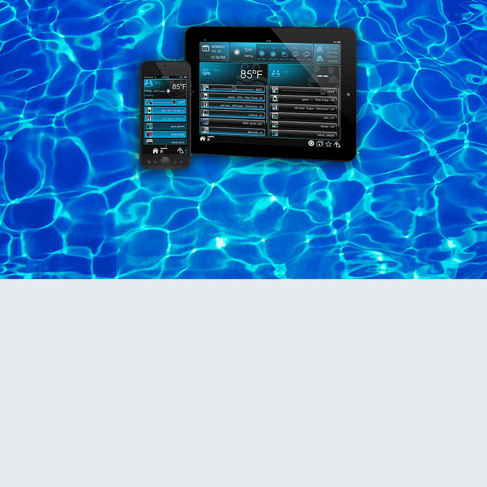 Pool automation controls for lighting, filtration, heating, and water features